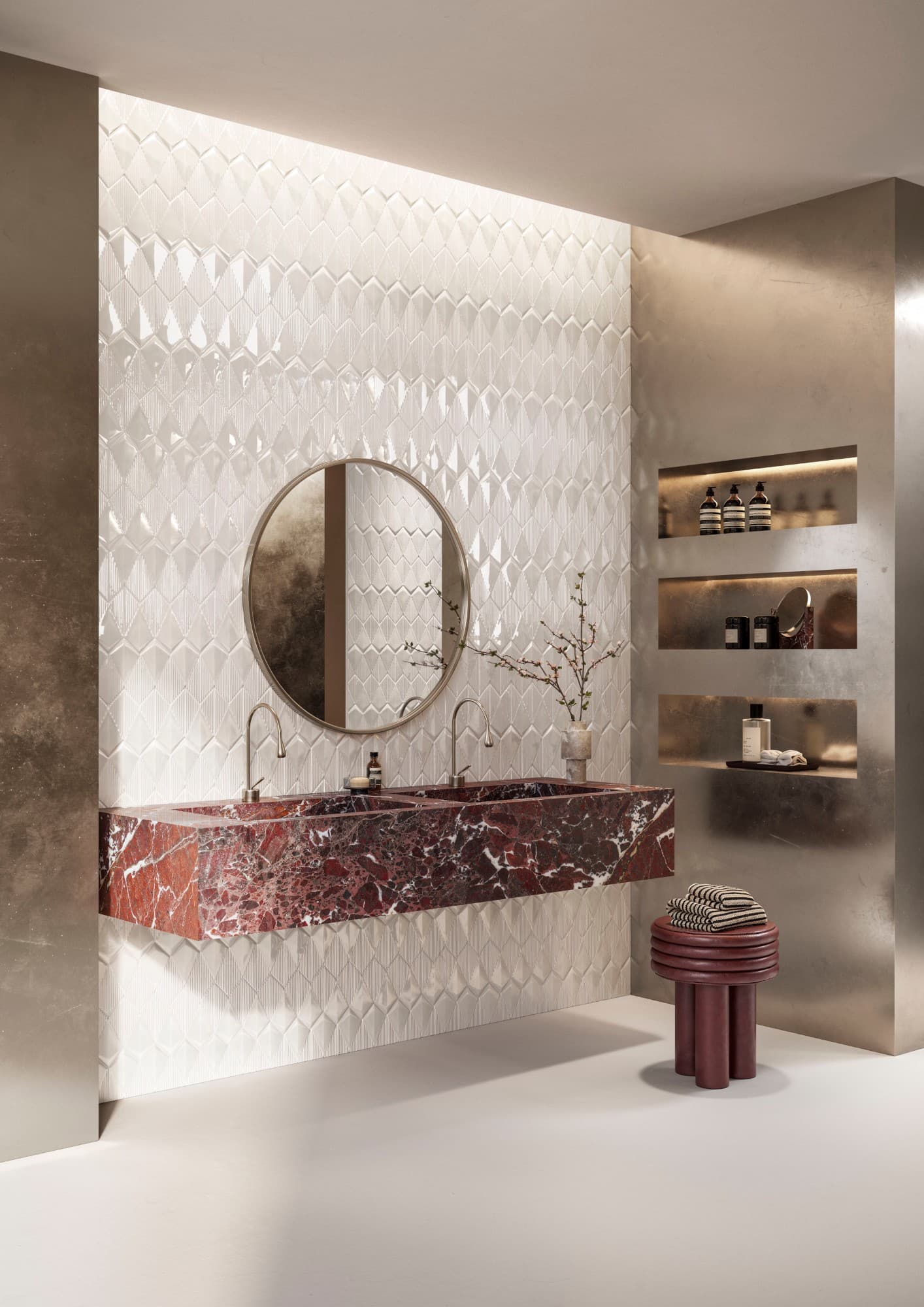 LOGAVAL luxury ceramic tiling and marble vanity