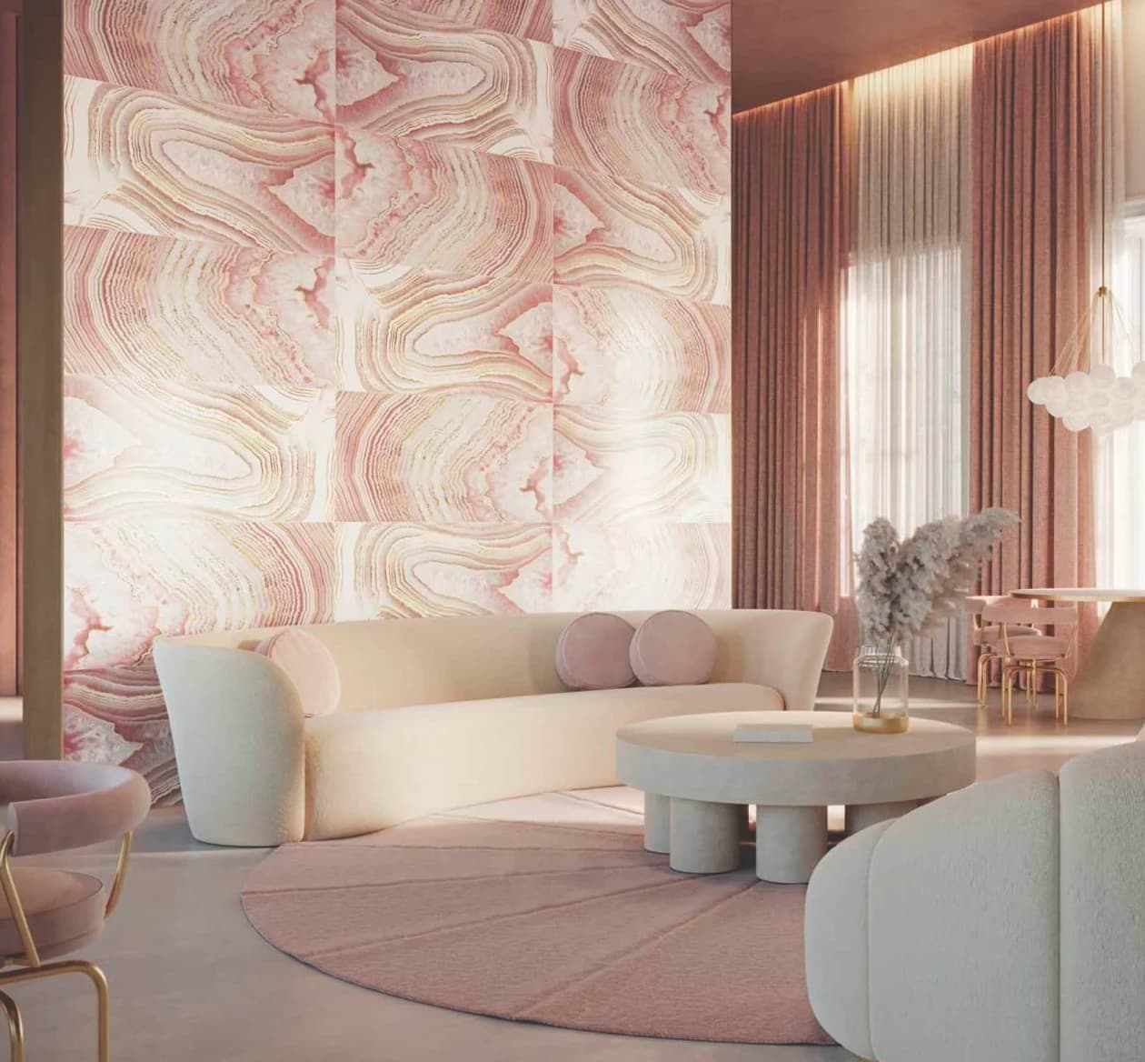 LOGAVAL agate-pattern ceramic tiling